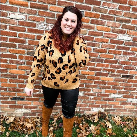 Heimish Sweaters - CHEETAH baby mock neck sweater -- REG ONLY